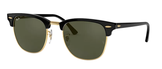 RayBan Clubmaster RB3016 - 49mm, Black on Arista