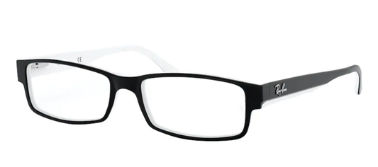 RayBan RX5114 - Black On White, 52mm