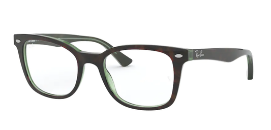 RayBan RX5285 - Havana On Transparent Green, 53mm