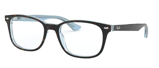 RayBan RX5375 - Havana on Light Blue, 53mm